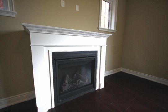 gas fireplace in living room